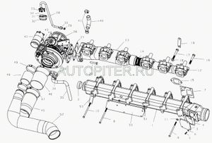 Патрубок турбины соединительный металл WD615/ WP10 HOWO/Shaanxi VG1560110165 vg1560110165 Howo