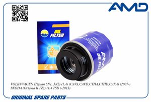 Фильтр масляныйVW Polo/Tiguan/SKODA Octavia II 1Z3 1.4 TSI -13 AMDFL718 AMD