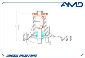 Помпа водяная 25100-26902/AMD.PW13 AMD HYUNDAI (Ac amdpw13 AMD