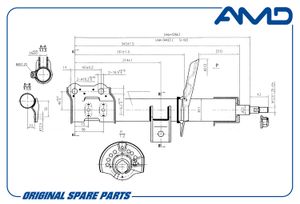 Стойка передняя левая газомасляная Hyundai Sonata AMDSA714L AMD