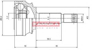 Шарнирный комплект, приводной вал