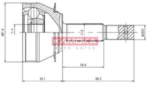 Шарнирный комплект, приводной вал