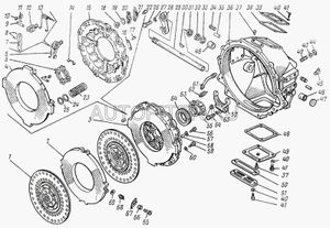 Диск сцепления нажимной ф195х350 h25 (плита) (отличвыступами упоров пружин) 141601093 Камаз