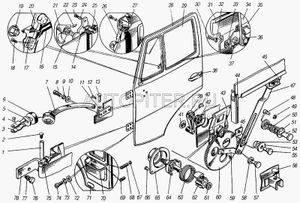 ручка стеклоподъемника черная для КамАЗ-6522, 5320, 55102 53206104064 Камаз
