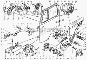ручка стеклоподъемника черная для КамАЗ-6522, 5320, 55102 53206104064 Камаз