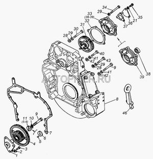 шестерня, ведущая привода распред вала КамАЗ 740.31-240 (Евро 2) 7401029114 Камаз