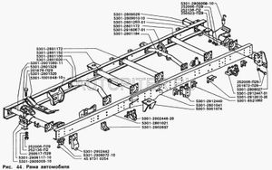 Кронштейн ограничителя хода задн.подвески 5301-2912610-20 ЗИЛ 5301291261020 Зил