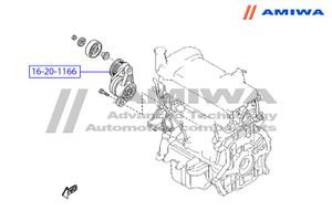 Натяжитель ремня для Mazda Mazda 3 (BK) 2002-2009 16201166 Amiwa
