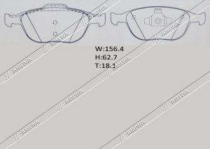 Колодки тормозные дисковые передние FORD TRANSIT C