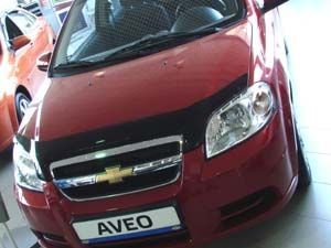 Дефлектор капота темный Chevrolet Aveo седан/Daewoo Kalos 03-11 nldschave0312 Sim