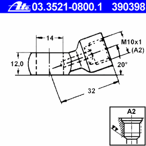 Патрубок, трубопровод 03.3521-0800.1 Ate