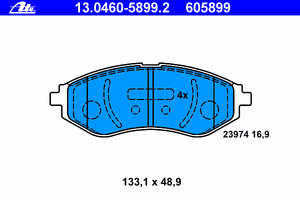 Комплект тормозных колодок, дисковый тормоз 13.0460-5899.2 Ate