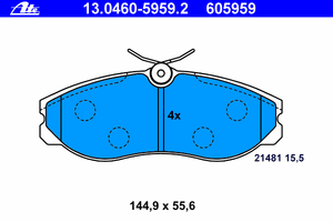 Комплект тормозных колодок, дисковый тормоз 13.0460-5959.2 Ate
