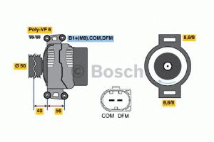 Генератор 0 124 625 022 Bosch