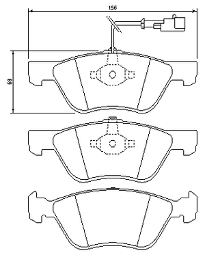 Комплект тормозных колодок, дисковый тормоз 0 986 424 578 Bosch