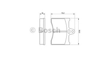 Колодки тормозные задние дисковые к-кт для Citroen Xantia 1998-2001 0 986 463 890 Bosch