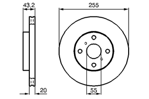 Тормозной диск 0 986 479 012 Bosch