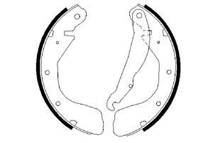 Колодки барабанные к-кт для Opel Corsa B 1993-2000 0 986 487 263 Bosch