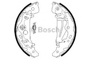 Колодки барабанные к-кт для Kia Carnival 1999-2005 0 986 487 709 Bosch