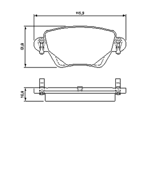 Колодки тормозные задние дисковые к-кт для Jaguar X-TYPE 2001-2009 0 986 494 046 Bosch