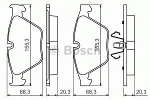 Комплект тормозных колодок, дисковый тормоз 0 986 494 354 Bosch