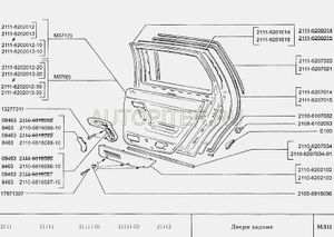 Дверь задняя правая 2111-6200014 (ВАЗ-2111 универсал) АвтоВАЗ 21116200014 Автоваз