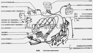 Провода зажигания (высокого напряжения) для ВАЗ-21214 "Нива" силиконовые Cartronic 21214370708010 Автоваз
