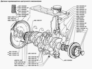 Палец поршневой Уаз ДВС ЗМЗ 405/409 L=67мм 4051004020 Змз