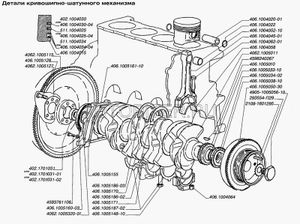Палец поршневой Уаз ДВС ЗМЗ 405/409 L=67мм 4051004020 Змз