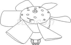 Электровентилятор 200/120W 280mm 200/120W 280mm Audi/Volkswagen 102548755 Hans Pries