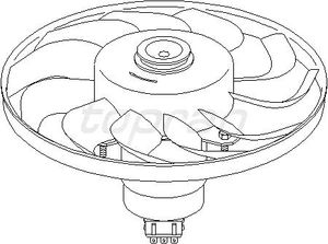 Электровентилятор 250/80W 303mm 250/80W 303mm Audi/Volkswagen 103138755 Hans Pries