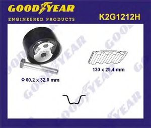 Комплект ремня ГРМ K2G1212H Goodyear