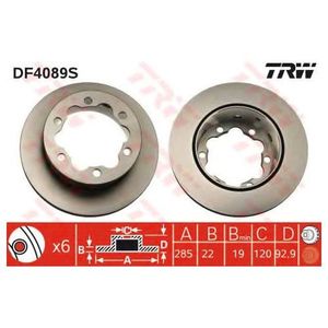 Тормозной диск DF4089S Trw/Lucas