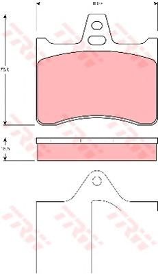 Колодки тормозные задние дисковые к-кт для Citroen Xantia 1998-2001 GDB1284 Trw/Lucas