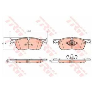 Комплект тормозных колодок gdb2119 Trw/Lucas
