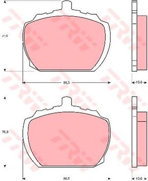 Комплект тормозных колодок, дисковый тормоз GDB340 Trw/Lucas