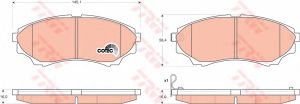Тормозные колодки дисковые передние MAZDA B-SERIE GDB3403 Trw/Lucas