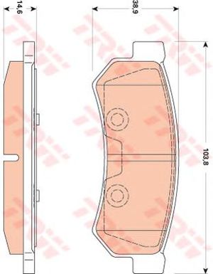 Тормозные колодки дисковые задние LACETTI 05- GDB4178 Trw/Lucas