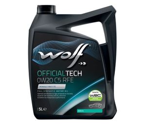 ћасло моторное Wolf Officialtech 0W20 C5 RFE 5L 1042489 Wolf