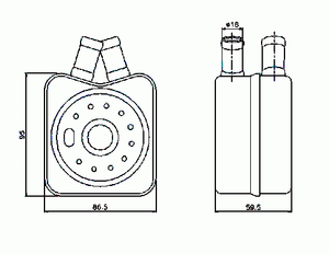 Радиатор масляный для VW Fox 2005-2011 31306 Nrf