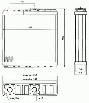 Теплообменник, отопление салона 52098 Nrf