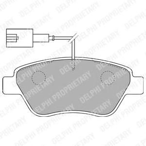 Комплект тормозных колодок, дисковый тормоз LP1722 Delphi