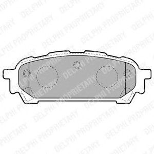 Колодки тормозные задние дисковые к-кт для Subaru Impreza (G11) 2000-2007 LP1822 Delphi