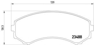 Комплект тормозных колодок, дисковый тормоз 2348801 Textar