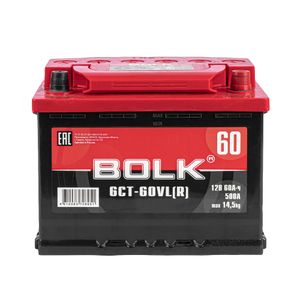 Аккумулятор BOLK Standart 60 А/ч обратный R+ 242x175x190 L2 EN 500 А