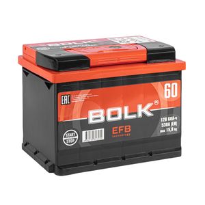 Аккумулятор BOLK EFB Stop&Go 60 А/ч обратный R+ 242x175x190 L2 EN 530 А