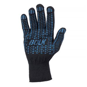 Перчатки рабочие Х/Б 10 класс с точечным покрытием из ПВХ черные BOLK BWW101003