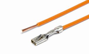 Контакт гнездовой серии 2,8 мм (с фиксацией) обжатый с проводом 0,75 кв.мм. ax38101 Cargen