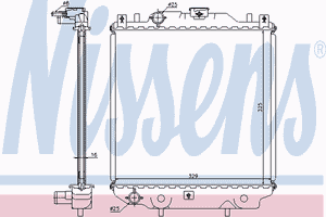 Радиатор, охлаждение двигателя 64174A Nissens