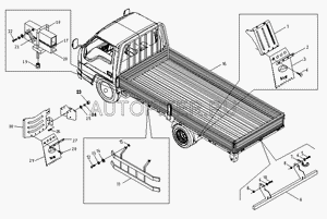 Брызговик передний правый BAW 1065 металл BP19955140020 Baw